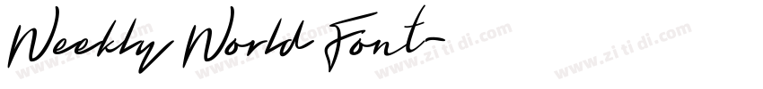 Weekly World Font字体转换